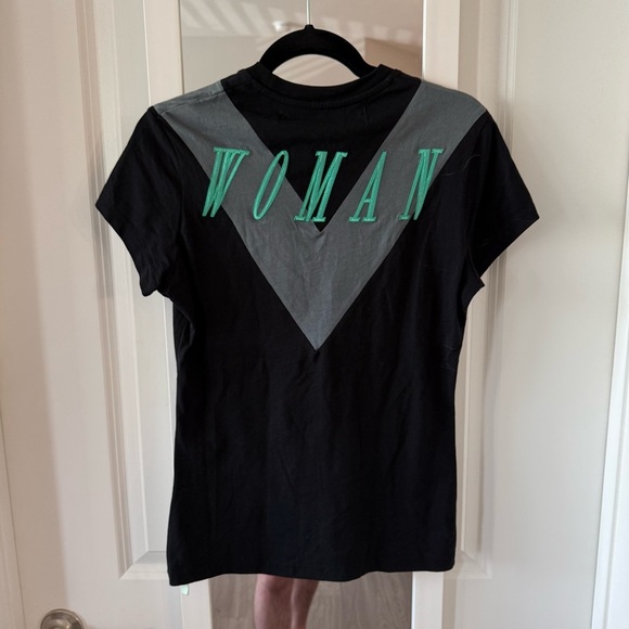 Off White Womens Short Sleeve Tee Size Small Color Black Green - Picture 3 of 5